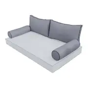 |COVER ONLY| STYLE 2 Twin Bolster Pillow Daybed Porch Swing Contrast Trim AD001