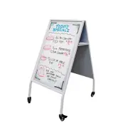 Double-sided Easel 24.8X27X45"A Frame Board White Dry Erase Green Chalk Magnetic