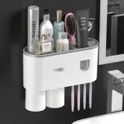 Magnetic Inverted Toothbrush Holder with Automatic Toothpaste Dispenser