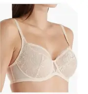 Simone Perele Women's Beige Promesse Stretch Soft Full Cup Bra Size 36E 10282