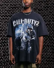 [GOAT CREW] Goat Crew X Call Of Duty Call Of Duty 2 Heavy T-shirt Vintage Black - Size S S Vintage Black