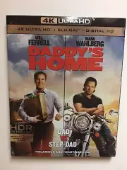 Daddys Home (4K UHD Blu-ray/Blu-ray, 2018, 2-Disc Set) NEW w/slipcover