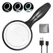 Magnifying Glass with Light, 33 LEDs 30X Magnifying Glass for Reading Lighted...