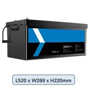 12V 300Ah Lithium Battery 3,000 Deep Cycle 2 Years Warranty