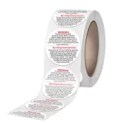 Candle warning label 500pcs/roll 3.8cm candle jar container sticker candleL.sIL