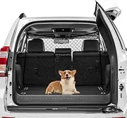 Dog Barrier Car Net with Hooks, Pet Barrier for Car, Car Rear Seat Isolation Barrier Net Back Pet Dog Seat Divider, Dog Car Net Barrier Trunk for Car, Trucks, SUV, Vans (47.2'' x 27.5'')