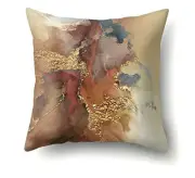 Marble Texture Print Pillow Case Retro Geometry Square Soft Comfortable
