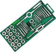 Tap and Die Set | 40X Coarse and Fine Thread Metric Tap Set with Complete Handles, Accessories - Screw Wrench Handle Stock Holder for Male & Female Threading