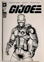 G.I. JOE # 1 BLANK SKETCH COVER ORIGINAL ART COBRA AVAC A.V.A.C. PENCIL AND INK