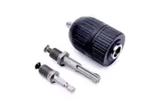 Drill Chuck with SDS & Impact Adaptor Fit 1-10mm Drills 3/8" Keyless Black Med
