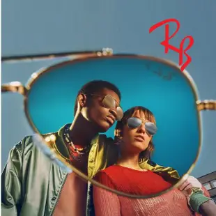 【RayBan 雷朋】頂規經典飛官 康目色偏光太陽眼鏡 RB3025 9196/G6 金框水銀灰綠偏光鏡片 公司貨