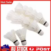 12X Badminton Balls/White Goose Feather Badminton Ball for Shuttlecocks Training