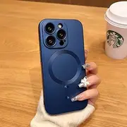 Ultra Thin Silicone for Magnetic Wireless Charge Case for iPhone 14 13 11 12 Pro Max Plus Shockproof Full Lens Cover,Blue,for iPhone 14Pro MAX