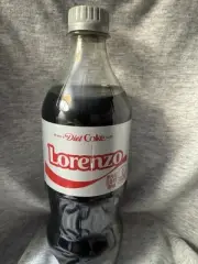 Share a Coke with Lorenzo 2025 Personalized Gift Coca Cola Bottle 20oz Diet