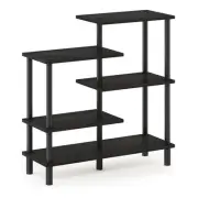Furinno Turn-N-Tube Engineered Wood 5-Tier Accent Display Rack in Espresso/Black