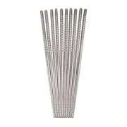 10pc D.Line 22.5cm Reusable Stainless Steel Udon/Noodles Chopsticks Cutlery Set