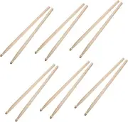 TOGEVAL 6 pairs Drumsticks Durable Maple Drum Sticks for Beginners Lightweight Design Comfortable Non Slip Grip for Extended Practice Sessions