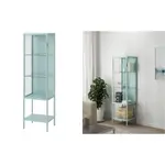 【現貨】二手 美品 RUDSTA 玻璃門櫃 IKEA玻璃櫃 土耳其藍色 玻璃展示櫃 收藏櫃 公仔櫃 剩2組 限桃園自取