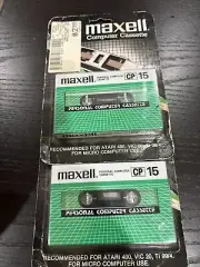 2 NOS Maxell Computer Cassettes CP 15 & 1x NOS 10 pack Of TDK MC60