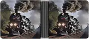 [QSKDLAC] Leather Wallet Slim Durable Credit Card Holder Personalized Steam Train Printing Wallet For Men & Women Perfect For Work Travel, style, One size, Foldable Pu Wallet, Style, One size, Foldable