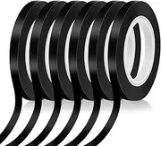 Audab 6 Rolls 1/4 Pinstripe Tape Vinyl Chart /White Board Tape Lines Dry Erase Whiteboard Thin Tape Pinstriping Graphic Grid Marking Tape