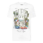 [Philipp Plein] Philipp Plein Club De Course-print T-shirt XL WHITE