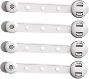 VICASKY 4pcs Safety Locks Refrigerator Lock for Durable Material Easy Installation for Cabinets Cupboards Furniture Grey Color