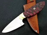 D2 STEEL SKINNER KNIFE | PERSONALIZED | GIFT FOR HIM WITH LEATHER SHEATH