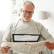 3X Hands-Free A4 Full Page Magnifiers Large LED Magnifying Glass with Stand Ideal for Reading Small Prints Crafting Low Vision & Seniors