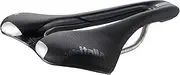 Selle Italia SLR Boost Gravel Ti316 Superflow, Road, MTB, and Gravel Bike Saddle - for Men and Women, Black/Hi-Viz