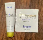 NEW SUPERGOOP! Unseen Sunscreen SPF40 Travel Mini 10ml/0.34oz Plus Tester!