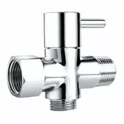 T-adapter Valve 3-Way Brass For Toilet Bidet Shower Head Diverter 7/8"/ 1/2"