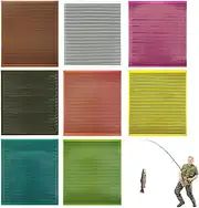 Fly Fishing Synthetic Quills, 8 Sheet Fly Tying Supplies, Versatile Realistic Lure Making Wrap Saltwater Or Freshwater, Compact Crafting Kit for Anglers and Hobbyists 20.95 inch