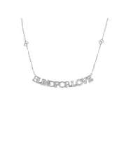 Gucci Blind for Love 18K 0.45 ct. tw. Diamond Script Necklace (Authentic Pre-Loved)