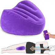 [PEKOMKISS] Knee Pillow for Side Sleepers, Leg Pillow for Side Sleeping Velvet Soft Fabric, Inflatable Travel Pillow for Thigh Sleep Support, Side Sleeper Pillow Between Legs for Hip Sciatica Back Pain Relief
