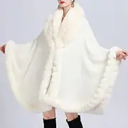 Faux Fur Wraps Shawls Women's Wrap Elegant Keep Warm Sleeveless Faux Fur Wedding Wraps With Pure Color For Wedding Fall Winter