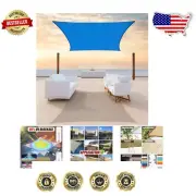 7' X 9' Blue Shade Sail Canopy - Heavy Duty, Waterproof, 3-