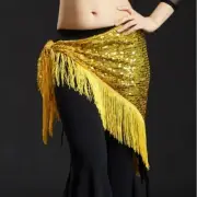 Adult Fringe Sequin Belly Dance Belt Hip Scarves Scarf Oriental CostumesWomen