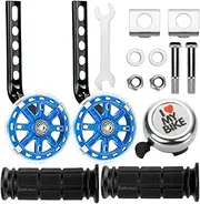 Cycling Auxiliary Wheel | Flash Mute Riding Training Wheels with Bell,Support Wheels, Riding Stabilizer for 12 14 16 18 20 Inch Single Speed Biking