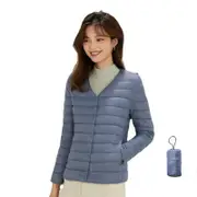 Nevenka Womens Down Jacket Packable Lightweight Two Wear Waterproof Coat-HazeBlue