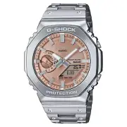 Casio G-Shock 2100 Series Pink Dial Stainless Steel Watch GMB2100AD-5A