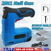 2 in 1 Brad Nailer Staple Gun Cordless Lithium Framing Nail Gun 8000 Nails Set