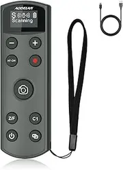 Camera Rechargeable Shutter Release for Sony, AODELAN Wireless Remote Control Zoom Focus Record Compatible with Sony ZV-E10,ZV-1F,ZV-1,A6400,A6700,A7C,A7III,A9,A9 II,DSC-RX0 II,Replace RMT-P1BT(Black)