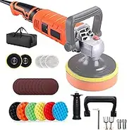 Car Buffer Polisher, 1580W Rotary Buffer Polisher Waxer, 7 Speed Adjustment, 500-3300 RPM, 65Db Low Noise Operation, Efficient Heat Dissipation, for Car Polishing and Waxing, Jade Polishing