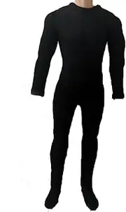 SSbeauty M 1/6 Scale Male Figure Clothes Long Sleeved Bodysuit Undercoat Jumpsuit Cloth for 12'' Action Figure Doll Clothes, Black