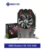 SOYO AMD Radeon RX550 4GB GPU GDDR5 14nm For Desktop PC Games Video Office Graph