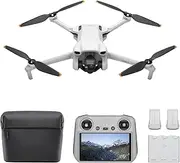 DJI Mini 3 Fly More Combo Plus (DJI RC), Lightweight 3x Mechanical Gimbal Mini Camera Drone with 4K HDR Video, 3 batteries, up to 32800ft (10km) Video Transmission, True Vertical Shooting