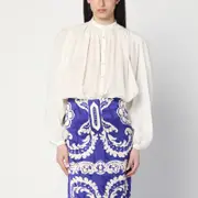 [ETRO] White Cotton And Silk Shirt 44 IT White