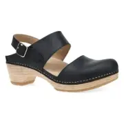 Dansko Lucia Women's Casual Sandals, Black Oiled Pull Up, W39