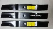 Set of 3 XHT 54" Mower Blades to fit Kubota K5619-34350 RCK54GR ZD321N